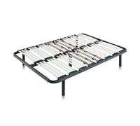 duehome | RX Diamond, Somier Multilaminas, Base Cama con Patas, Acabado en Grafito, Medidas: 150 cm (Ancho) x 190 cm (Largo) x 31 cm (Alto)