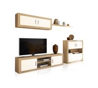 duehome - Salón modular con gran capacidad de almacenaje 290 cm Nuka V7 Cambria - white