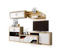 duehome - Salón modular con gran capacidad de almacenaje 300 cm Nuka V9 Cambria - white