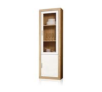 duehome Vitrina Nuka 2 puertas reversible Cambria/Blanco 60x193,2x34,6 cm