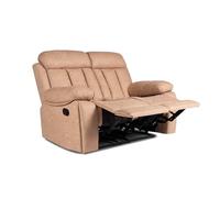 duehome | Sofá 2 Plazas, Sofá Reclinable, Asiento de Descanso, Modelo Kendal, Acabado en Tejido Color Beige, Medidas: 152 cm (Largo) x 101 cm (Alto) x 97 (Fondo)