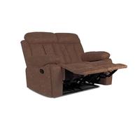 duehome | Sofá 2 Plazas, Sofá Reclinable, Asiento de Descanso, Modelo Kendal, Acabado en Tejido Color Chocolate, Medidas: 152 cm (Largo) x 101 cm (Alto) x 97 (Fondo)