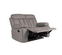 duehome | Sofá 2 Plazas, Sofá Reclinable, Asiento de Descanso, Modelo Kendal, Acabado en Tejido Color Marengo, Medidas: 152 cm (Largo) x 101 cm (Alto) x 97 (Fondo)