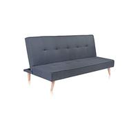 duehome | Sofa Cama, Sofa Clic-clac, Asiento de Descanso, Modelo Erna, Acabado en Tejido Gris, Medidas: 188 cm (Largo) x 36-88 cm (Alto) x 89-111 cm (Fondo)