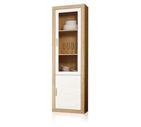 duehome Vitrina Nuka 2 puertas reversible Cambria/Blanco 60x193,2x34,6 cm