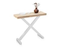 duehome | Xenon, Recibidor, Consola de Entrada, Consola Multiusos, Acabado en Roble y Blanco, Medidas: 90 cm (Largo) x 30 cm (Ancho) x 80 cm (Alto)