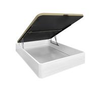 DUÉRMETE ONLINE - Canapé Abatible 150x200 cm Polar con Tapa Partida, Gran Capacidad de Almacenaje, Estructura Súper Reforzada, Tapa 3D Transpirable, Incluye Subida a Domicilio