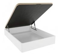 DUÉRMETE ONLINE - Canapé Abatible 90x190 cm Blanco, Gran Capacidad de Almacenaje, Estructura Súper Reforzada, Tapa 3D Transpirable, Incluye Subida a Domicilio