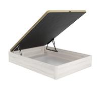 DUÉRMETE Online - Canapé Abatible de Madera Súper Reforzado con Gran Capacidad, Esquinas Redondeadas, 150 x 190, Polar