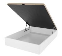 Duérmete Online - Canapé Abatible Súper Reforzado Gran Capacidad con Tapa Transpirable 150 x 190 | Práctico y Robusto | Color Blanco