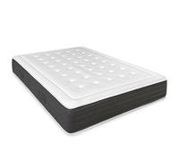 DUÉRMETE ONLINE Colchón Viscoelástico Bio Nature, Ecosostenible, Dureza y Confort Óptimos, Firmeza Media-Alta, Antiácaros, Antibacteriano e Hipoalergénico, Blanco, 90 x 190 cm