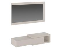 DUÉRMETE ONLINE Mueble Recibidor Horizontal, Modelo Alella, Práctico y Funcional, Color Beige, Medidas: 91,5 cm Largo x 26 cm Fondo x 69,2 cm Alto