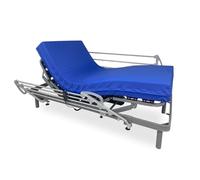 DUÉRMETE ONLINE - Pack Cama Eléctrica Articulada Reforzada Ergomedic Pro + Colchón Sanitario Sanipur + Barandillas INOX, 90x190