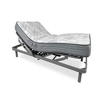 DUÉRMETE ONLINE Pack Cama Eléctrica Articulada Reforzada Ergomedic Pro con Colchón Viscoelástico Dorsaltec, Gris Antracita, 90 x 190 cm