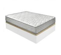 DUÉRMETE ONLINE - Pack Canapé Abatible + Colchón Viscoelástico Kairo 150x190 Blanco | 21 cm Altura | Gran Capacidad | Estructura Reforzada | Transpirable