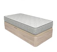 DUÉRMETE Online - Pack Canapé Abatible Lateral + Colchón Viscoelástico Kairo 90x190 Cambria 21 cm Altura Gran Capacidad Estructura Reforzada con Subida a Domicilio