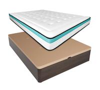 Duérmete Online - Pack Canapé Articulado - Colchón Viscoelástico con muelles ensacados Bio Max - 24cm de Grosor - Alta calidad Wenge 150x190cm