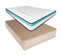 Duérmete Online - Pack Canapé Articulado - Colchón Viscoelástico con muelles ensacados Bio Max - 24cm de Grosor - Alta calidad Cambria