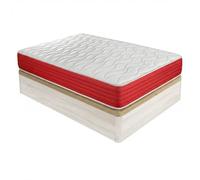 DUÉRMETE ONLINE - Pack Colchón Viscoelástico Lite Reversible + Canapé Madera Abatible Gran Capacidad | Color Polar 105 x 190