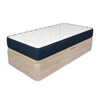 Duérmete Online - Pack Colchón Viscoelástico Lua + Canapé Abatible Gran Capacidad con Apertura Lateral Color Cambria 90 x 190 cm