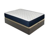 Duérmete Online - Pack Colchón Viscoelástico Lua (Doble Cara) + Canapé Madera Abatible con Gran Capacidad | Color Wengué 135 x 190