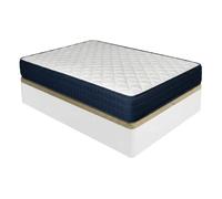 DUÉRMETE ONLINE - Pack Colchón Viscoelástico Lua (Doble Cara) + Canapé Madera Abatible con Gran Capacidad | Color Blanco 105 x 190