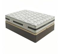 Duérmete Online - Pack Colchón Viscoelástico Oasis | Muelles Ensacados 7 Zonas + Canapé Madera Reforzado y Gran Capacidad | Color Wengué 105 x 190