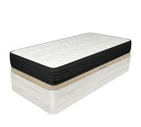 Duérmete Online - Pack Colchón Viscoelástico Pocket Visco + Canapé Abatible Gran Capacidad con Apertura Lateral | Color Polar 90 x 190