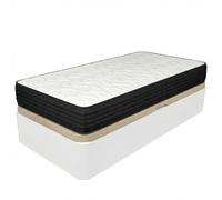 Duérmete Online - Pack Colchón Viscoelástico Pocket Visco + Canapé Abatible Gran Capacidad con Apertura Lateral, Color Blanco 90 x 190