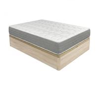 DUÉRMETE ONLINE - Pack Colchón Viscoelástico Viscotec con Canapé Madera Abatible Gran Capacidad, Color Cambria 150 x 200 cm
