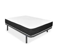 Duérmete Online - Pack de Colchón viscoblack viscoelástico + Somier de laminas reforzadas , patas incluidas (4 O 6 PATAS) (ENVIO CON SUBIDA A DOMICILIO INCLUIDO) Fabricado en España 135x190 cm