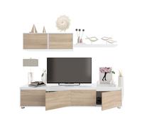 Duérmete Online - Salón comedor Home - Natural/ Blanco - Melamina Alta Calidad Natural/White