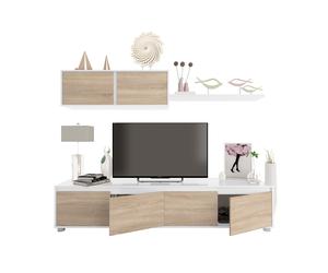 Duérmete Online - Salón comedor Home - Natural/ Blanco - Melamina Alta Calidad Natural/White