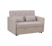 Duérmete Online - Sofá Cama Bilbao, Reposabrazos, Colores Gris y Beige