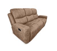 Duérmete Online Sofá Relax Bale 3 Plazas - Reclinable - Tapizado de gran calidad Brown