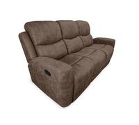 Duérmete Online Sofá Relax Bale 3 Plazas - Reclinable - Tapizado de gran calidad Marengo