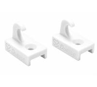 Duesse 2 ganchos para mosquiteras correderas laterales - Alta resistencia - Fabricado en Italia - Color blanco natural - Juego de 2 unidades - Compatibles con sistemas IRS (blanco)
