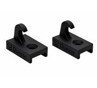 Duesse 2 ganchos para mosquiteras correderas laterales - Alta resistencia - Fabricado en Italia - Color negro - Juego de 2 unidades - Compatibles con sistemas IRS (negro)