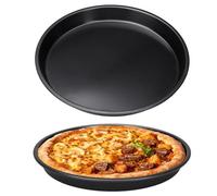 duisoad 2 Piezas Molde Pizza Redondo Plato para Pizza Bandeja para Hornear Pizza para Pizza, Pastel, Lavavajillas, Horno, Diámetro de 28 cm