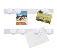 DUJEQM 2 Pcs Pizarra Magnética Nevera y Pared, Set de Tiras Magnéticas Autoadhesivas para Oficina y Cocina, Tablero Magnético con 7 Imanes Blanco, Pizarra Pequeña para Notas, Fotos, Tablón de Anuncios