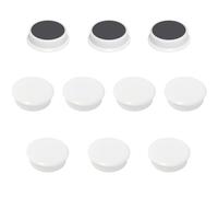 DUJEQM Imanes Nevera 10 Piezas - Imanes Potentes para Pizarra Magnética, Oficina y Hogar, Imanes Pequeños Redondos Iman Nevera Mini Iman de Colores Magnets para Calendario Nevera Foto Escuela (Blanco)