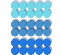 DUJEQM Imanes Nevera - 30 Piezas Imanes Potentes Redondos, Mini Imanes Pizarra Magnetica, Iman Potente Pequeños Calendario Nevera Iman Magnets para Oficina, Escuela, Frigorífico, Pinboard,Notas (Azul)