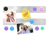 DUJEQM Pizarra Magnética Nevera y Pared - 2 Piezas Tablero Magnetico con 7 Imanes de Colores, Pizarra para Imanes, Pizarra Pequeña, Pizarra Memo Tablón de Anuncios Autoadhesivo para Oficina Hogar Aula