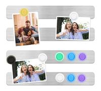 DUJEQM Pizarra Magnética Nevera y Pared - 4 Piezas Tablero Magnetico con 7 Imanes de Colores, Pizarra para Imanes, Pizarra Pequeña, Pizarra Memo Tablón de Anuncios Autoadhesivo para Oficina Hogar Aula