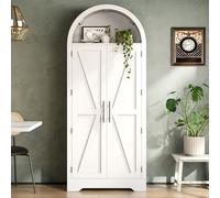 DUlVBPE 170 × 70 × 35 cm de alto, armario de cocina, vitrina, armario de vino, con estante sobre la puerta y parte superior abierta, adecuado para cocina, comedor, salón y dormitorio; color blanco