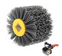 Dulynva Abrasivos Dibujo de Cepilla de Rueda , Cepillo Abrasivo de Nylon Grano 80 , Rueda de Pulido para Madera y Metal , Alta Resistencia al Desgaste , Ideal para Carpintería, Muebles y Parquet