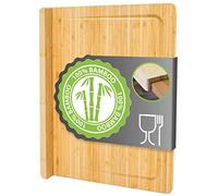 DuneDesign Tabla Encimera Madera Cocina - 44x34x2 Tabla Bambu Cocina - Tabla Encimera Cortar - Tablas de Madera para Corte Tablero Bambú - Tabla Cortar Pan Plancha de Corte Maderas Cocina para Cortar