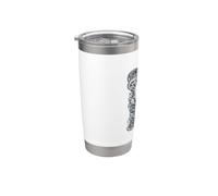 Dungeons & Dragons Skull Sketch Vaso térmico de acero inoxidable de doble pared