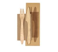 Duni Grand Set 3 Cubiertos/Serv 19 cm Marrón