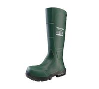 DUNLOP JobGUARD S5 - Botas de trabajo para hombre y mujer - Impermeables con puntera de acero, resistentes a productos químicos, altas y antideslizantes - Verdes - Tallas 45